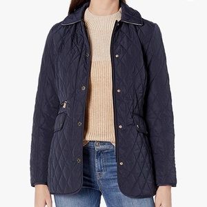 NWT Jones New York navy quilted jacket
